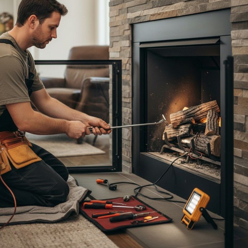 Local Gas Fireplace Service pros at work